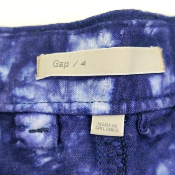 Gap shorts tie dye 4 linen cotton navy blue - Picture 4 of 6